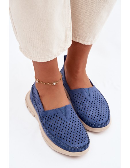 Open Lightweight Women's Moccasins Sergio Leone MK099H Blue