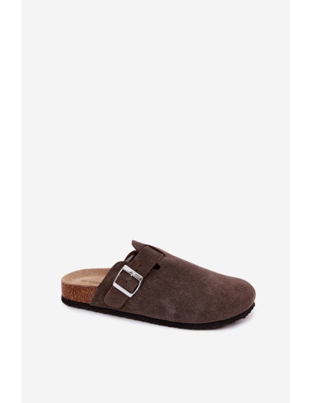 Women's Chodaki Vinceza 101332 Brown Suede Slides