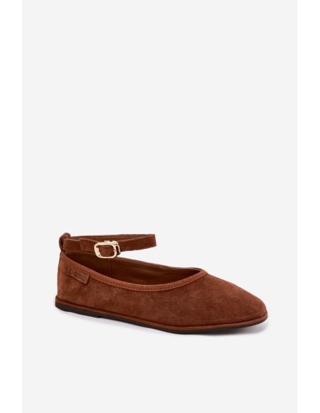Big Star Camel Leather Ballerinas TT274211