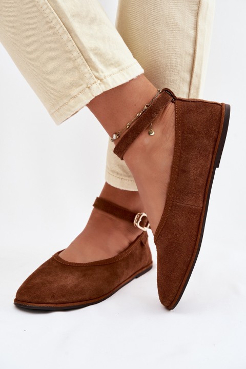 Big Star Camel Leather Ballerinas TT274211