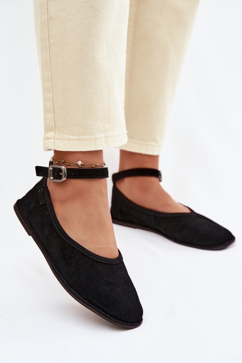 Big Star Natural Suede Ballerinas TT274212 Black