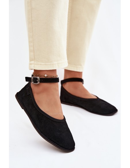 Big Star Natural Suede Ballerinas TT274212 Black