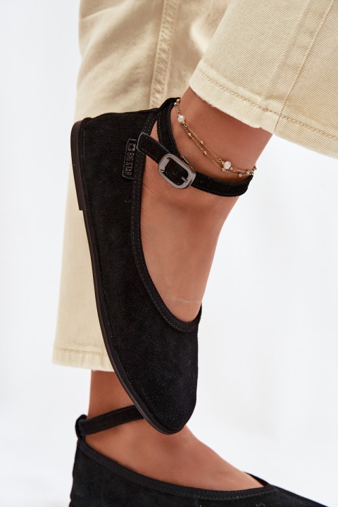 Big Star Natural Suede Ballerinas TT274212 Black