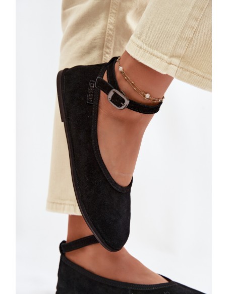 Big Star Natural Suede Ballerinas TT274212 Black