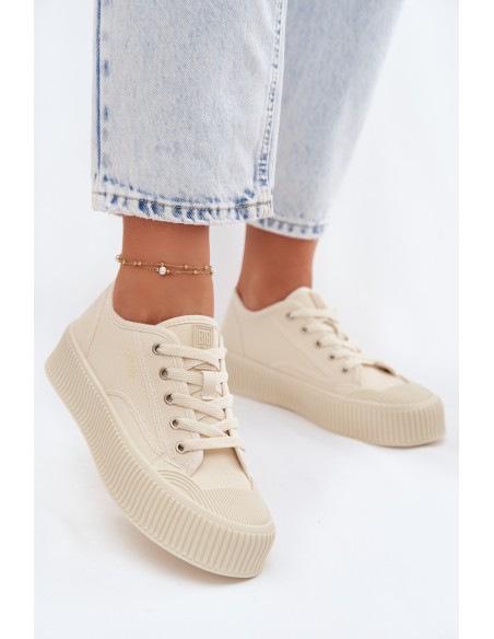Women's Platform Sneakers Big Star TT274271 Beige