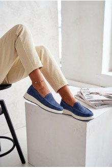 Women's Perforated Moccasins Sergio Leone MK097H Blue