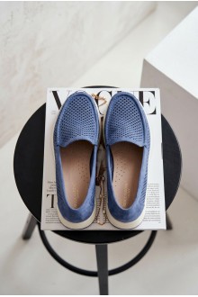 Women's Perforated Moccasins Sergio Leone MK097H Blue 2