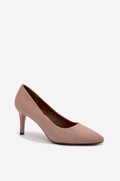 Eco Suede Heels Sergio Leone 1336 Light Brown 2