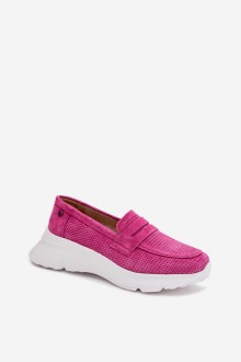 Women's Suede Loafers on Platform Vinceza 79626 Fuchsia 2