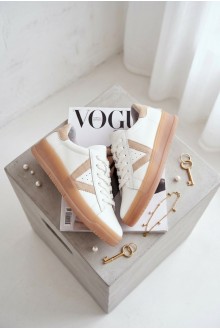 Women's Sneakers Made of Genuine Leather on Platform Vinceza 79597 White 2