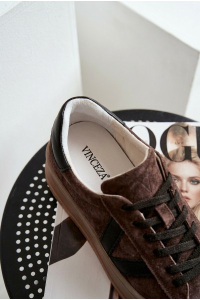 Women's Sneakers Vinceza 79597 on Platform Brown 2