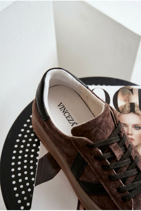 Women's Sneakers Vinceza 79597 on Platform Brown