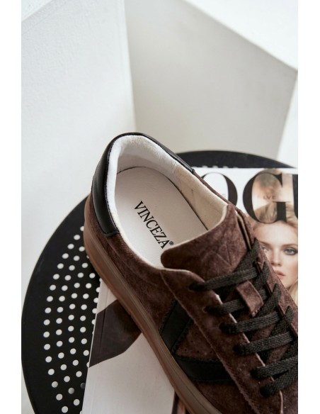 Women's Sneakers Vinceza 79597 on Platform Brown