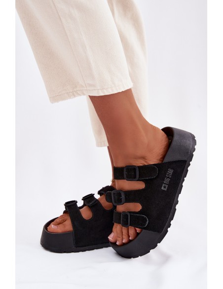 Women's Platform Sandals With Straps Big Star TT274531 Black