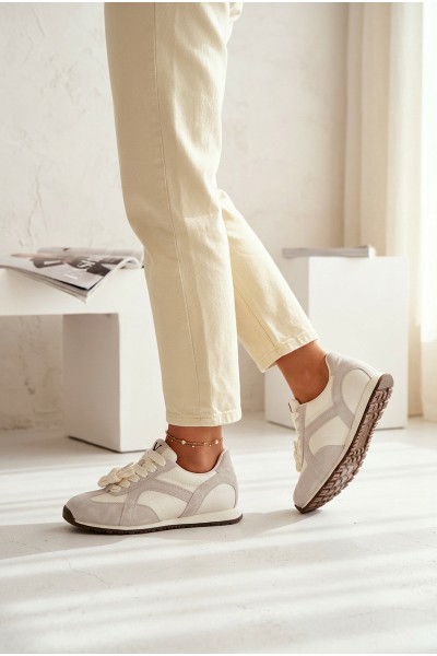 Vinceza Women's Suede Sneakers 86427 Grey 2