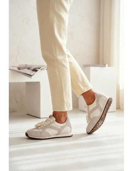 Vinceza Women's Suede Sneakers 86427 Grey