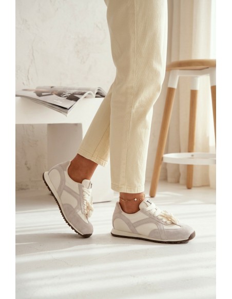 Vinceza Women's Suede Sneakers 86427 Grey