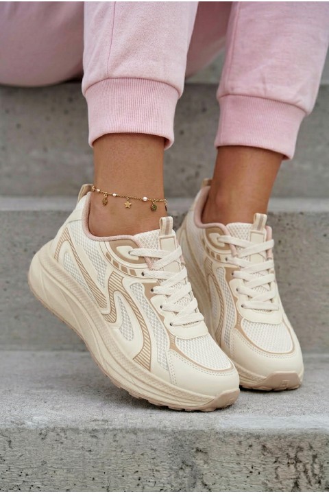 Women's Sports Sneakers Big Star TT274326 HI-POLY SYSTEM Beige