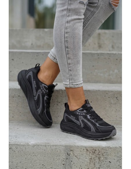 Women's Sports Sneakers Big Star TT274327 HI-POLY SYSTEM Black