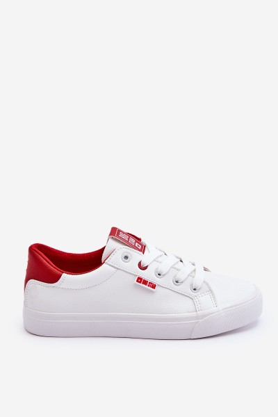 Women's Leather Tennis Shoes Big Star EE274311 White Red