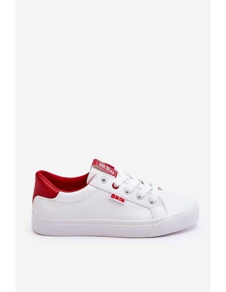 Women's Leather Tennis Shoes Big Star EE274311 White Red