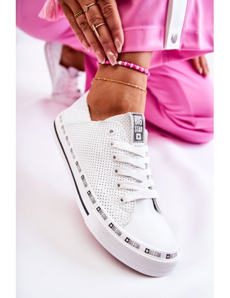 Women's Openwork Sneakers Big Star White FF274024