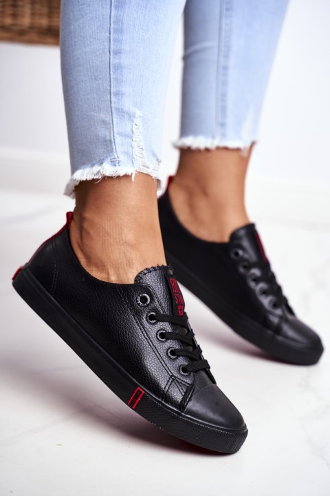Women's Leather Sneakers Big Star GG274007 Black