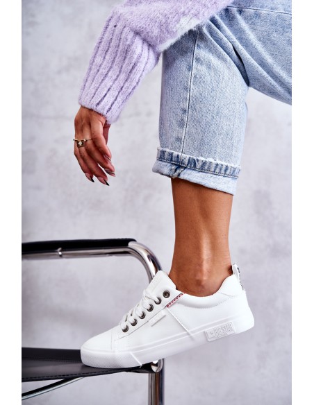 Women's Low Leather Sneakers Big Star KK274005 White