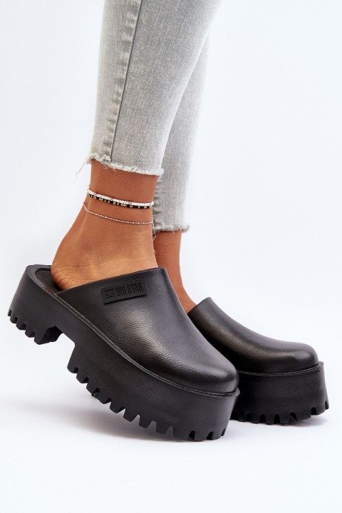 Women's Slides with Chunky Sole Big Star NN274014 Black