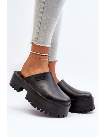 Women's Slides with Chunky Sole Big Star NN274014 Black