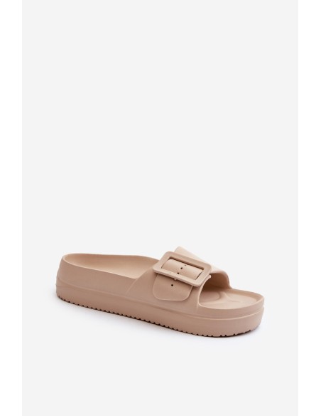 Women's Foam Platform Sandals with Buckle Big Star NN274A666 Beige