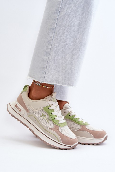 Women's Sneakers Big Star NN274A091 Beige-Green