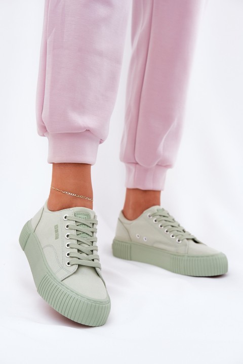 Women's fabric sneakers Big Star RR274408 green