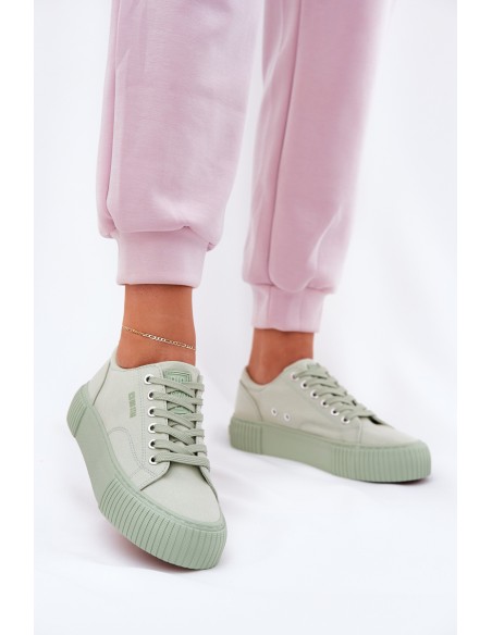 Women's fabric sneakers Big Star RR274408 green