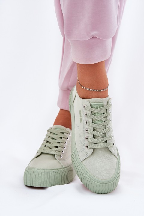 Women's fabric sneakers Big Star RR274408 green