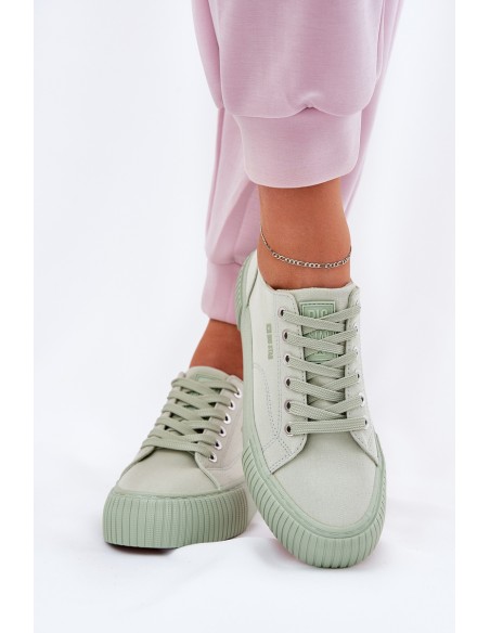 Women's fabric sneakers Big Star RR274408 green
