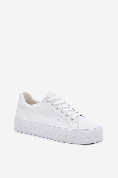 Eco leather women's sneakers on platform Big Star RR274298 white 2