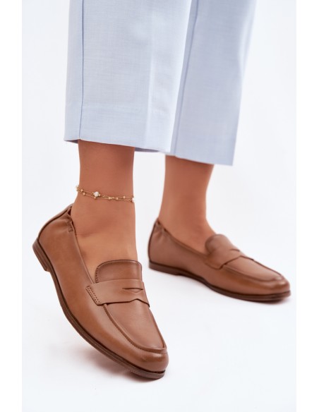 Vinceza Leather Loafers 18121 Camel
