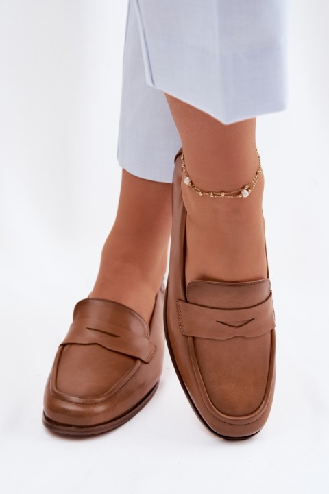 Vinceza Leather Loafers 18121 Camel