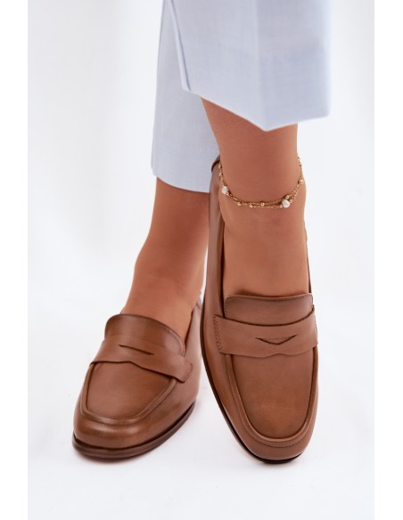 Vinceza Leather Loafers 18121 Camel