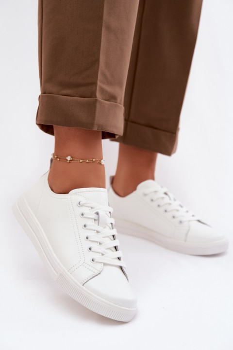 Leather Women's Sneakers Vinceza 79536 White