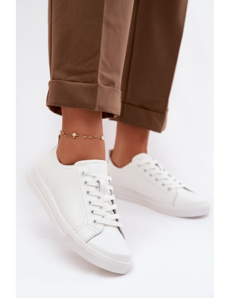 Leather Women's Sneakers Vinceza 79536 White