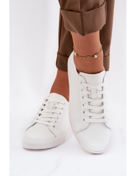 Leather Women's Sneakers Vinceza 79536 White