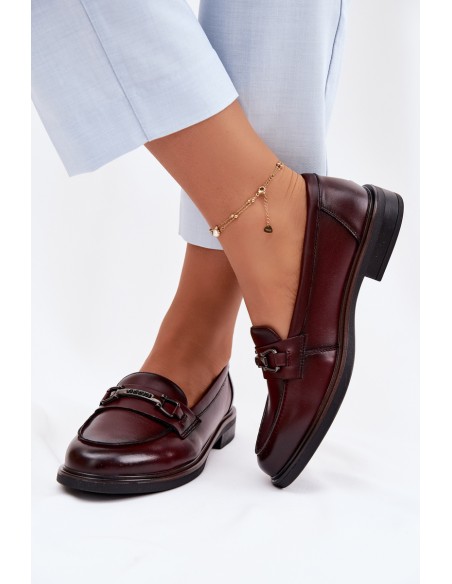 Leather Women's Loafers Vinceza 39983 Brown