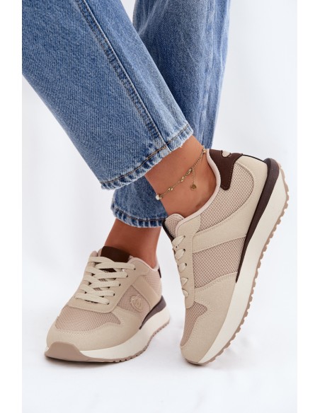 Women's Platform Sneakers Big Star TT274275 Beige