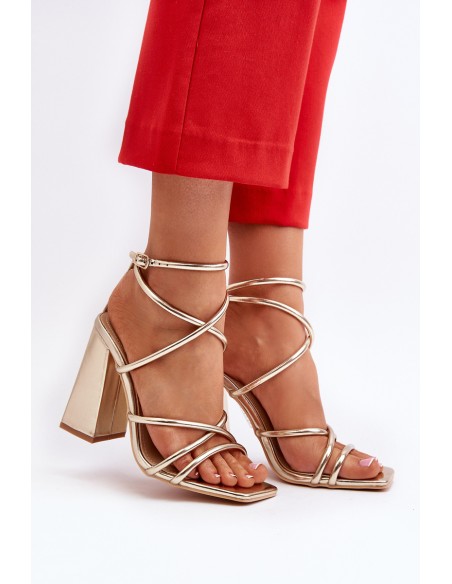 Fashionable High-heeled Sandals Gold Josette