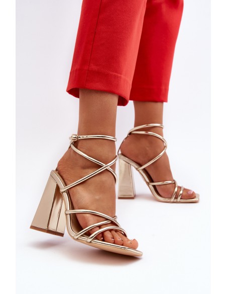 Fashionable High-heeled Sandals Gold Josette