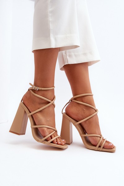 Fashionable High Heel Sandals Nude Josette