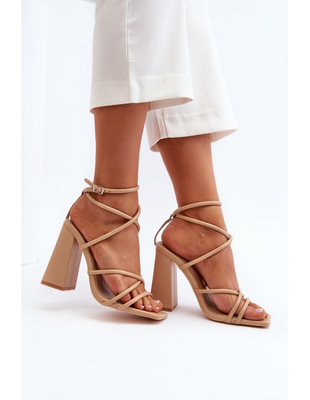 Fashionable High Heel Sandals Nude Josette
