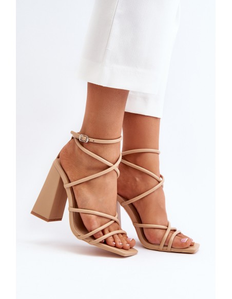Fashionable High Heel Sandals Nude Josette